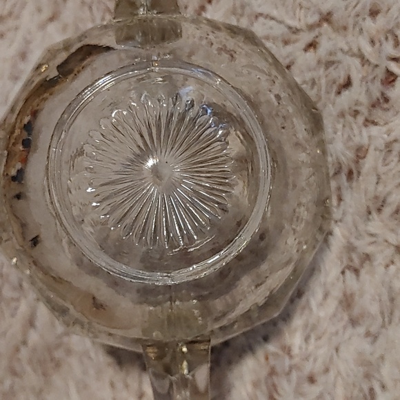 3/$40 Etched Glass Sugar and Creamer Bowl - Picture 3 of 8